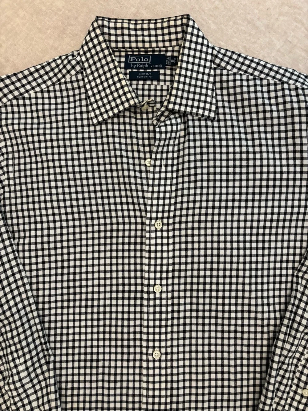 Polo by Ralph Lauren Black & White Gingham Dress Shirt